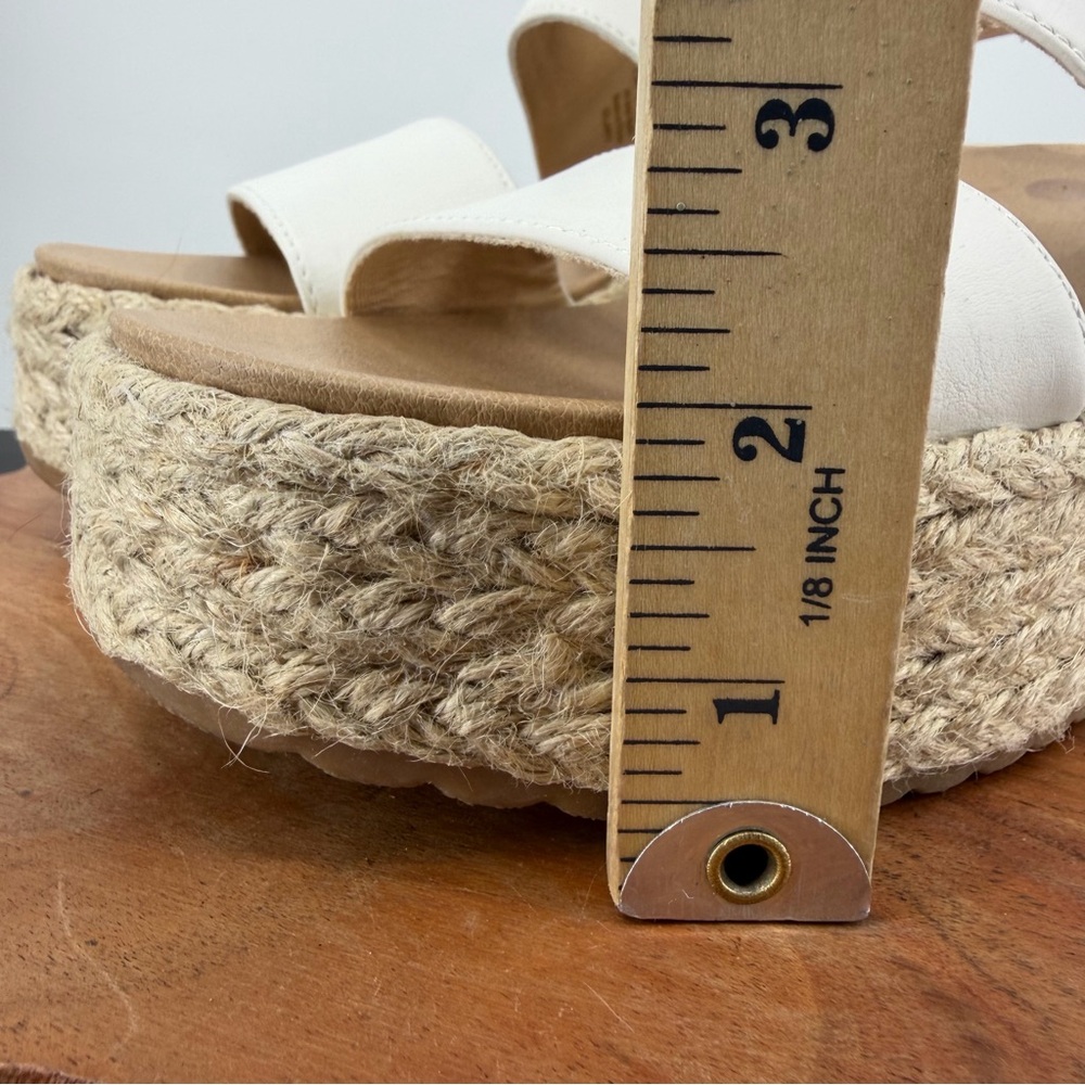 Dr.‎ Scholl's Women's Delaney Espadrille Wedge Sandal, White sz 7.5 faux leather - Picture 11 of 12